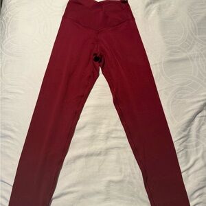 Aerie Crossover Offline Women's Maroon Leggings